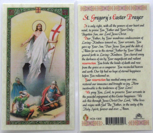 Laminated - Risen Christ - St. Gregory's Easter Prayer