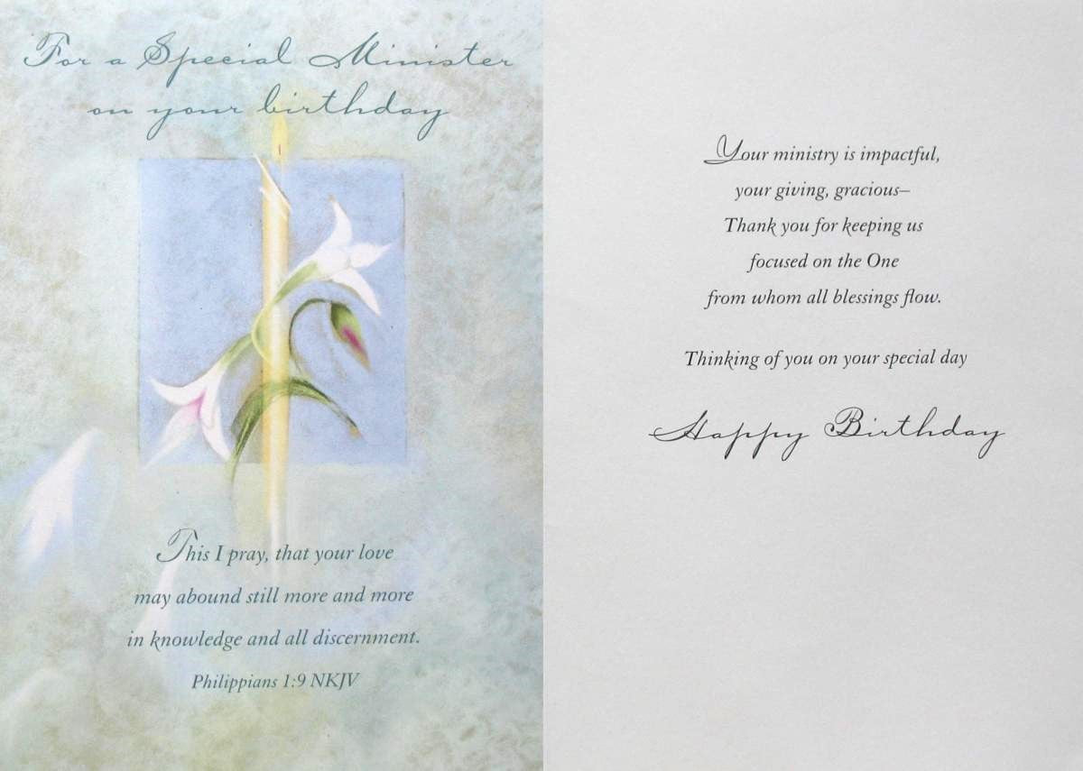 Special Minister Birthday Greeting Card