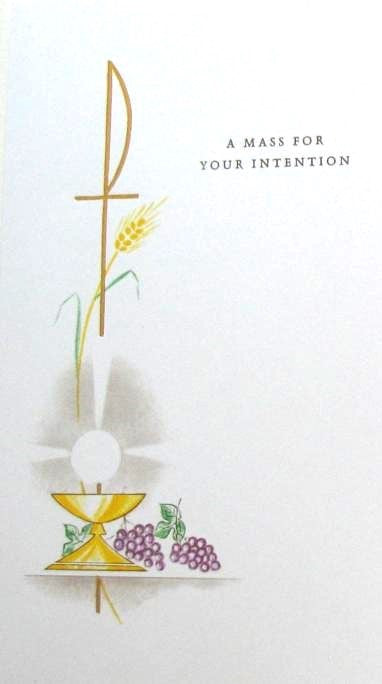 A Mass for Your Intention - Mass Card