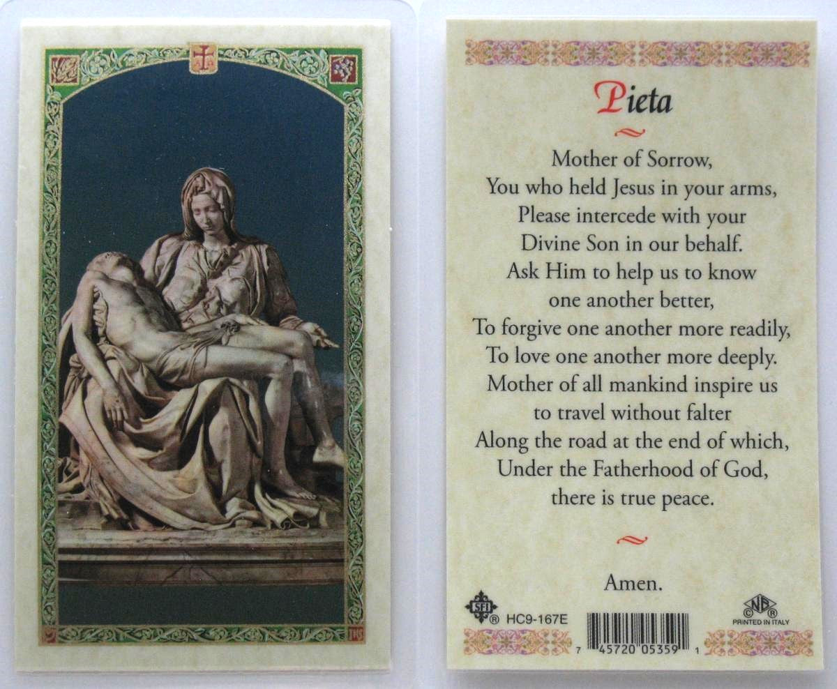 Laminated - Mother of Sorrow - Pieta