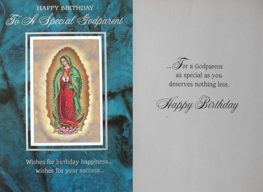 Godparent Birthday Greeting Card - Our Lady of Guadalupe