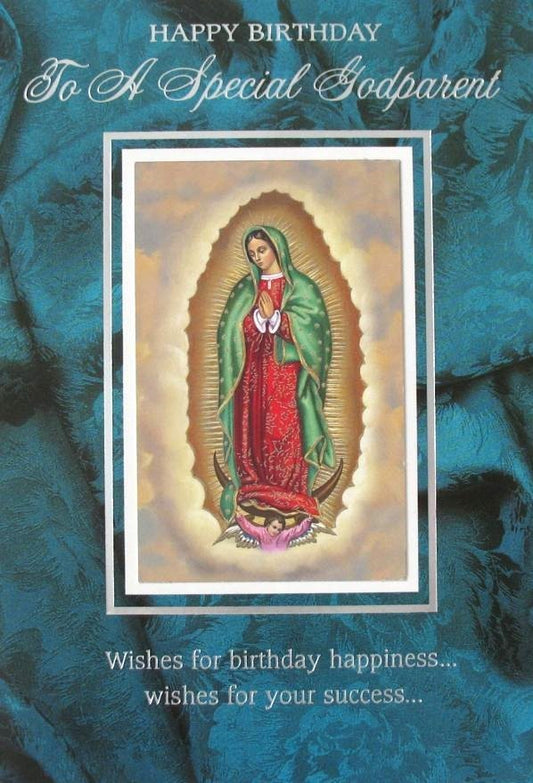 Godparent Birthday Greeting Card - Our Lady of Guadalupe