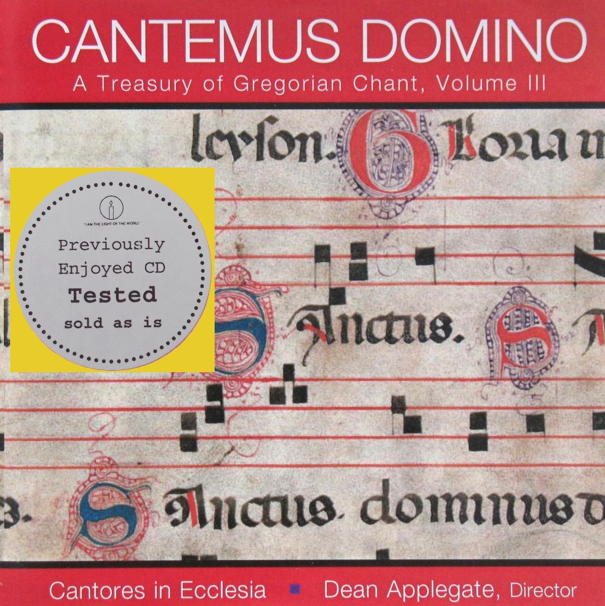 Cantemus Domino - A Treasury of Gregorian Chant Volume III - CD - Demo - Used