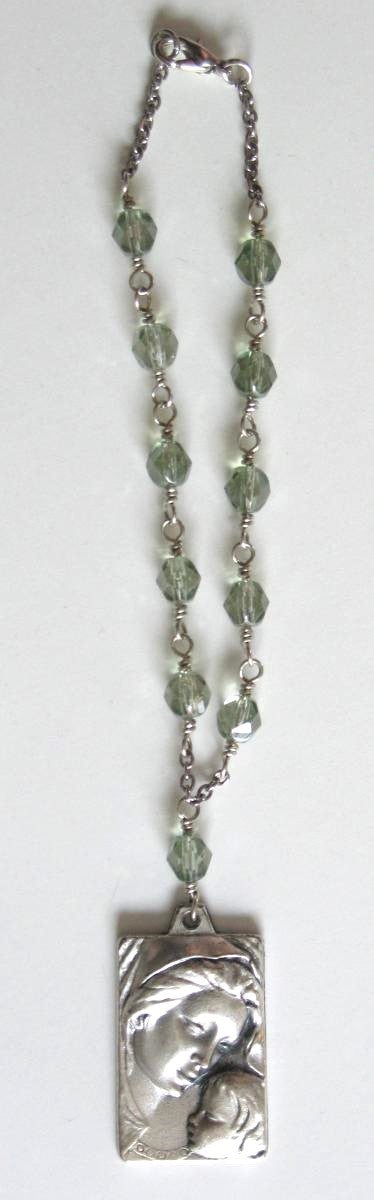 Car Rosary - Czech Glass beads - Wire-wrapped