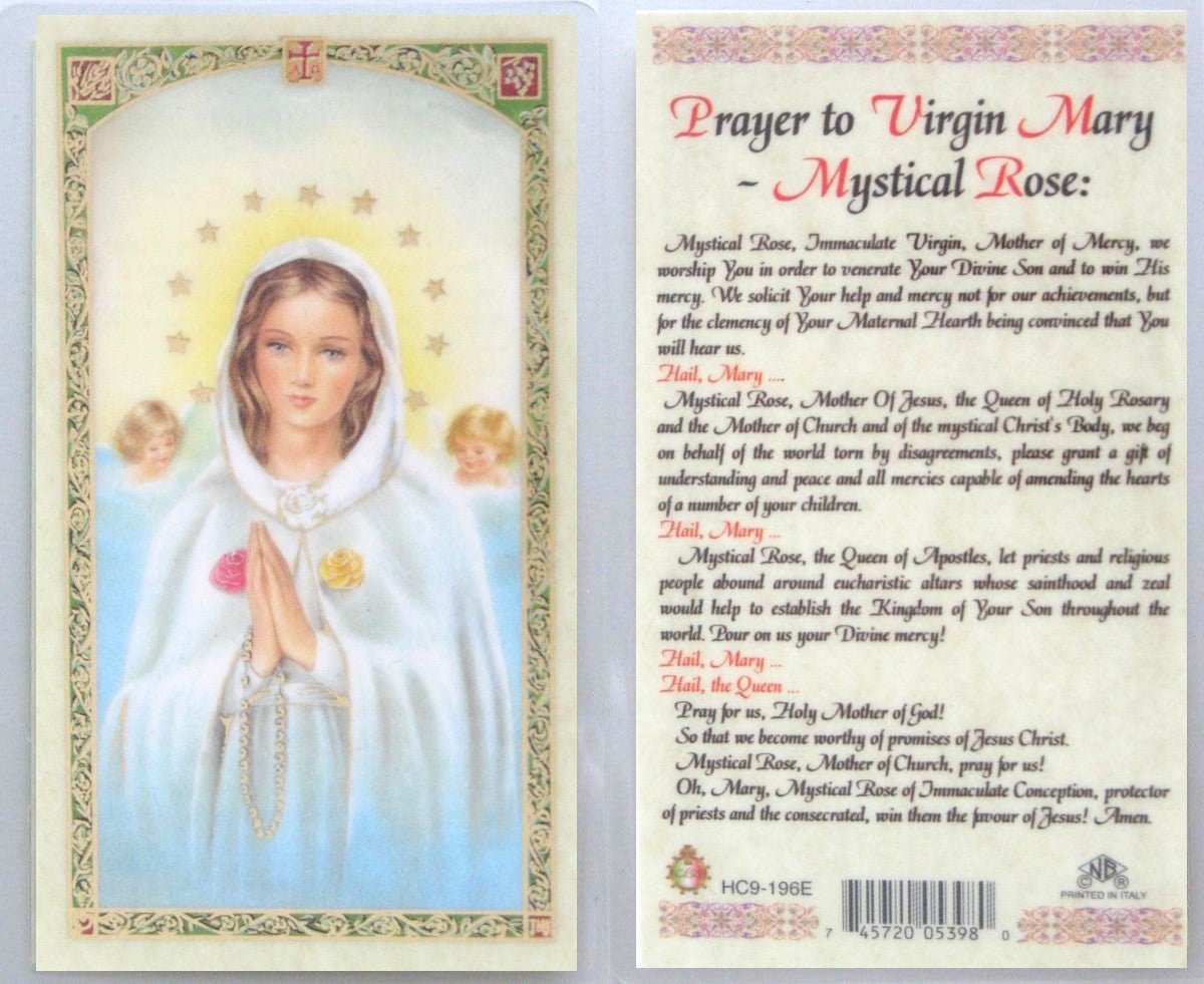 Laminated - Virgin Mary the Mystical Rose