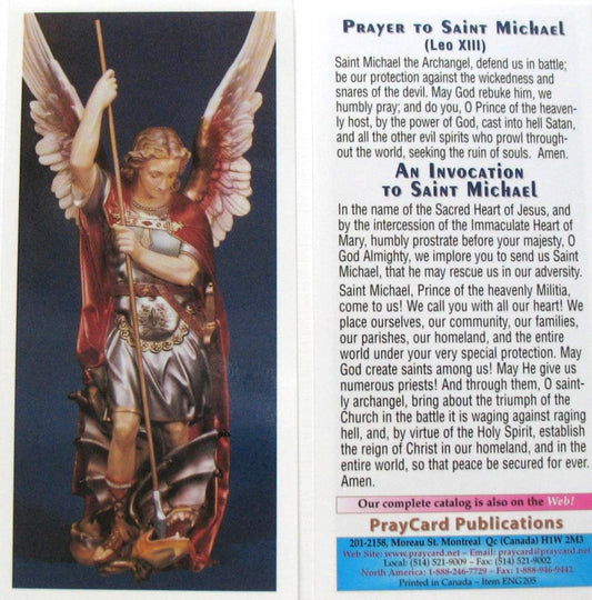 Laminated - St. Michael the Archangel