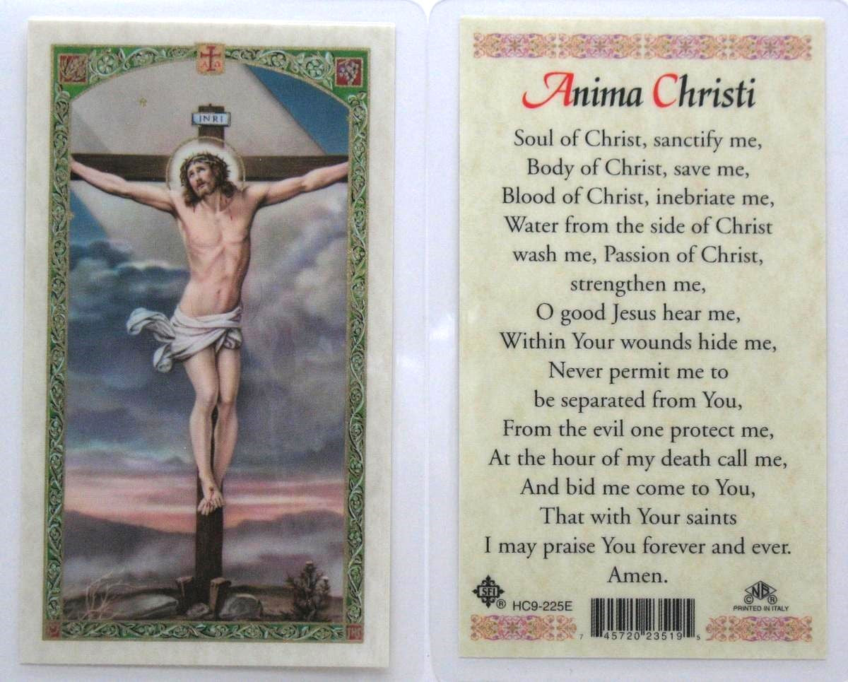 Laminated - Crucifixion - Anima Christi