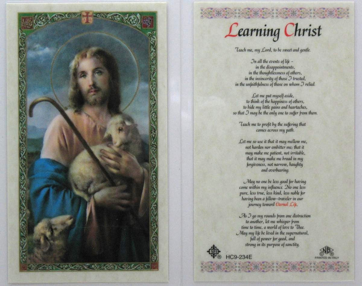 Laminated - Good Shepherd - Learning Christ