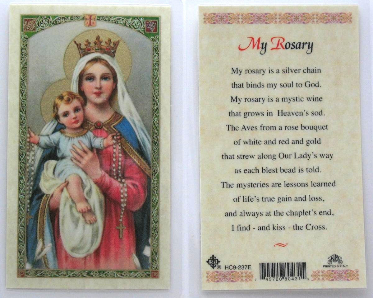 Laminated - Madonna and Child - My Rosary