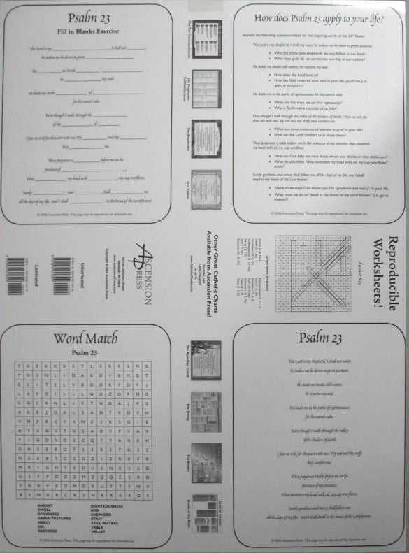 Poster - 23rd Psalm - Laminated