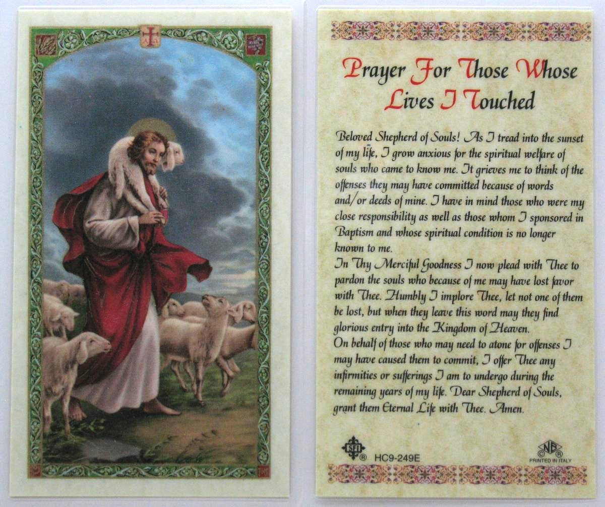 Laminated - Good Shepherd - Prayer for Lives I Have Touched