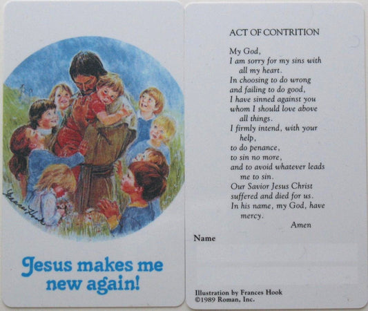 Plastic - Jesus makes me new again! - Act of Contrition