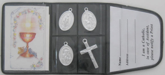 Pocket Medals in vinyl pouch - with paper Communion Insert