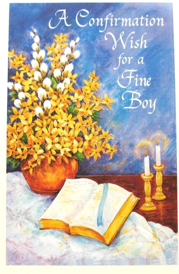 Confirmation Greeting Card - For a Fine Boy