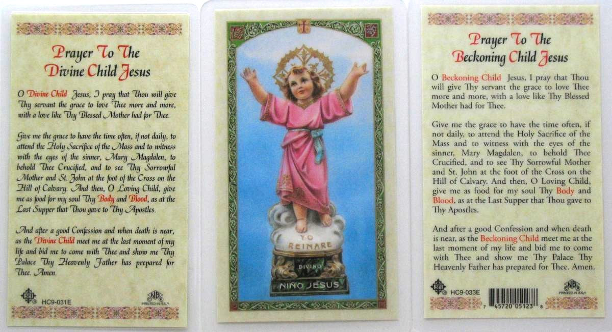 Laminated - Divine Child - Beckoning Child Jesus