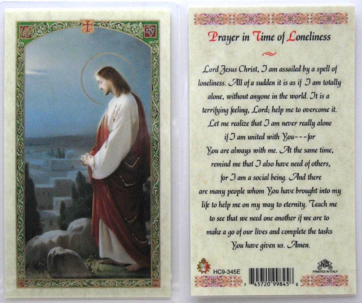 Laminated - Jesus - Prayer in Time of Loneliness