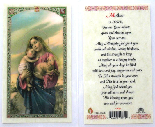 Laminated - Mary with Child - Mother