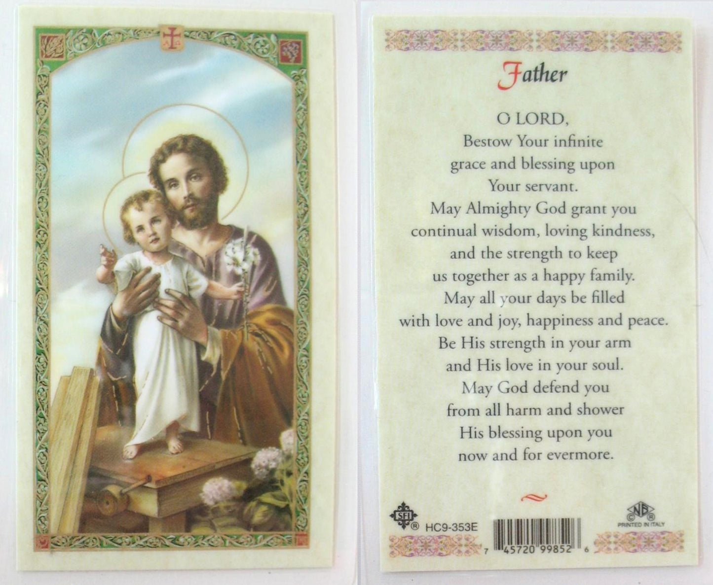 Laminated - St. Joseph - Father