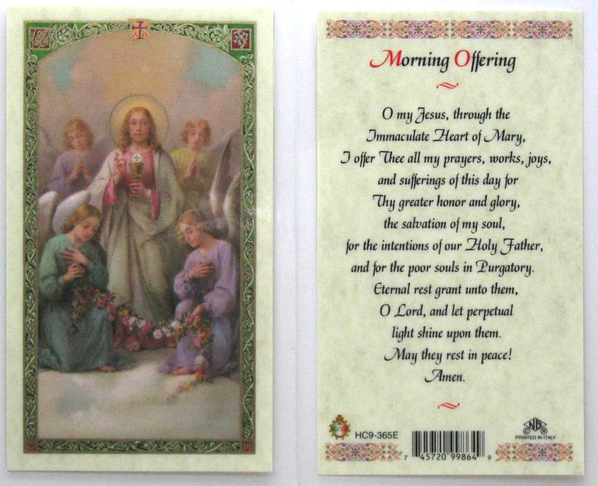 Laminated - Jesus & Angels - Morning Offering