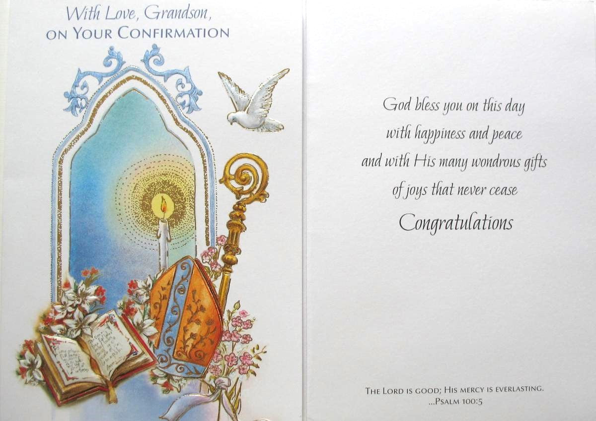 Grandson Confirmation Greeting Card