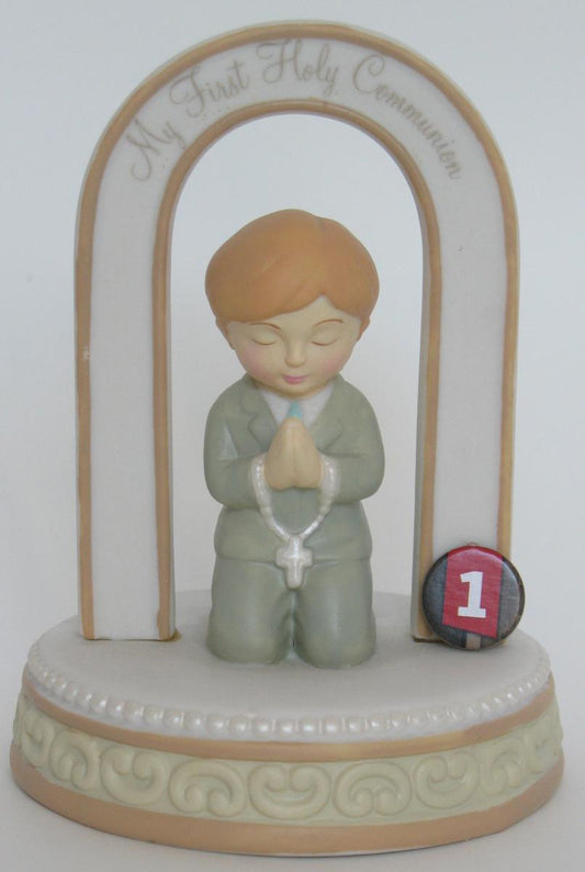 First Communion Boy Figurine - Style 1