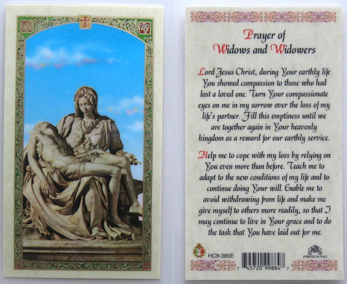 Laminated - The Pieta - Prayer of Widows & Widowers