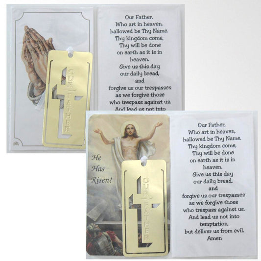 Our Father Metal Bookmark with Paper Prayercard
