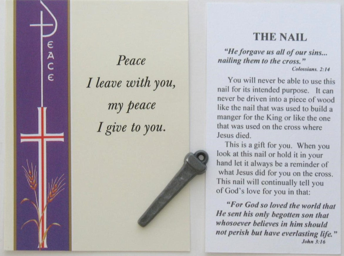 Peace - The Nail - Pocket Token & Prayercard
