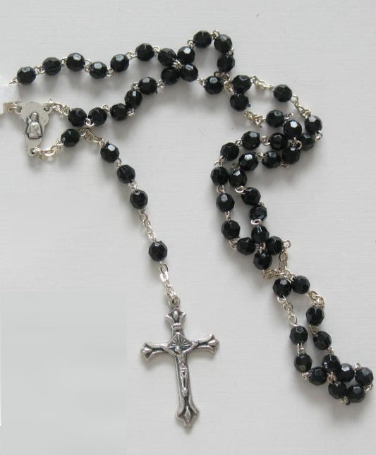 Rosary - Black Beads - Small