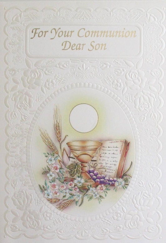 Son - First Communion Greeting Card - Pop-up