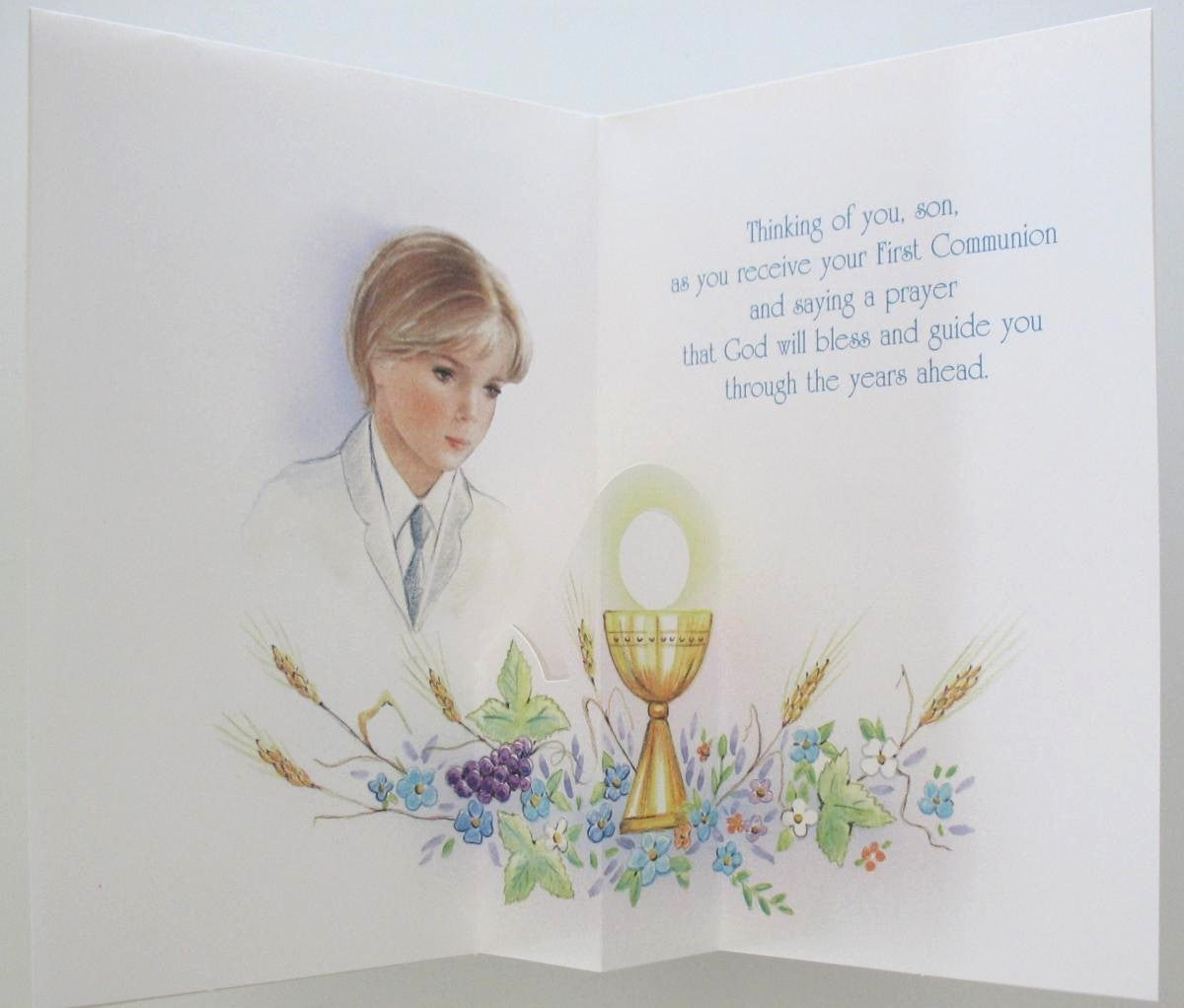 Son - First Communion Greeting Card - Pop-up