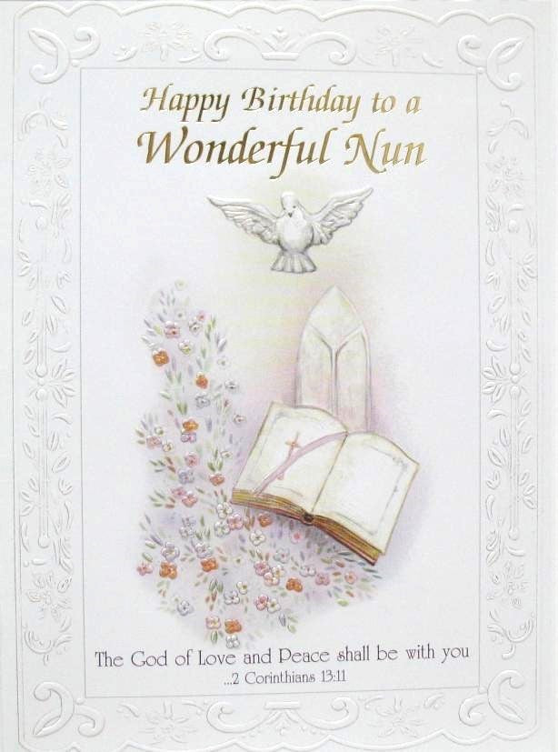 Nun Birthday Greeting Card