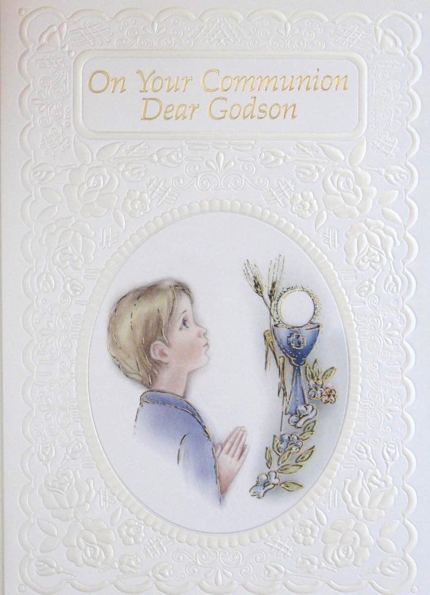 Godson - First Communion Greeting Card