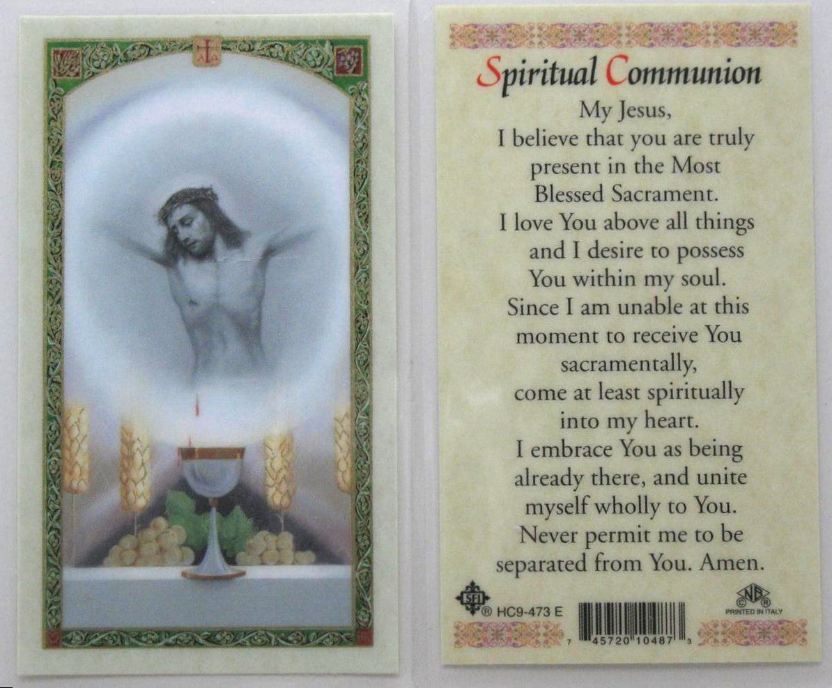 Laminated - Jesus - Spiritual Communion