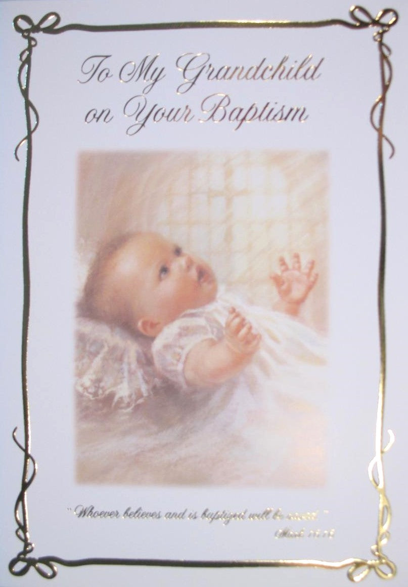 To My Grandchild on Your Baptism Greeting Card