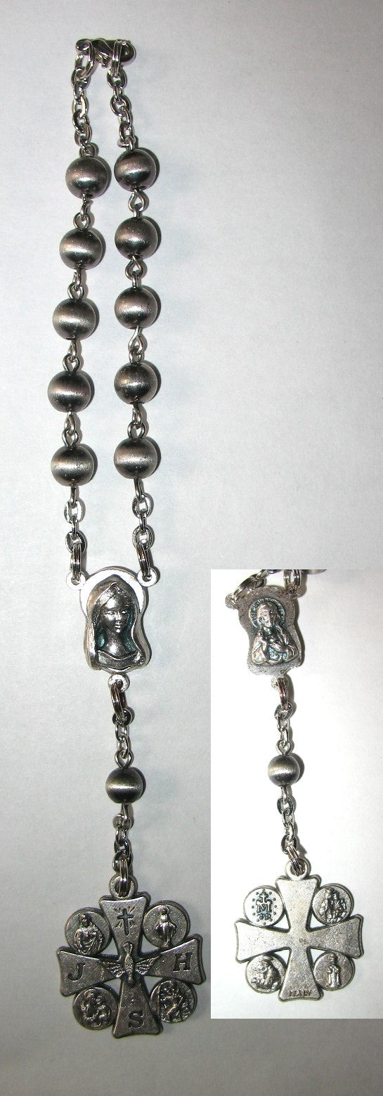 Car Rosary - Chain with Metal Beads