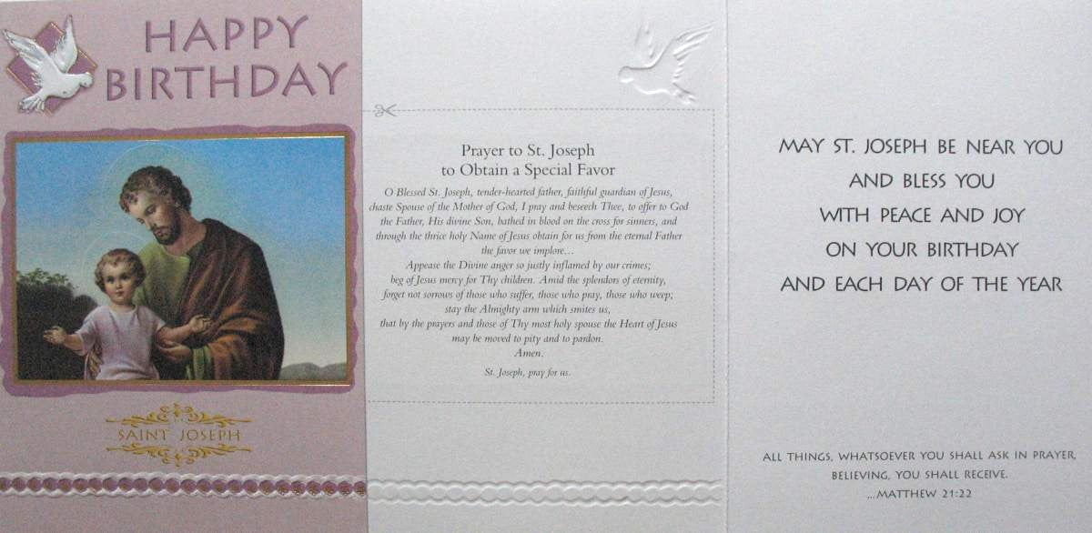 Birthday Greeting Card - St. Joseph
