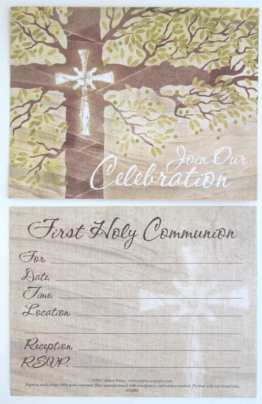 First Communion Invitations by snail's pace - package of 10 with envelopes
