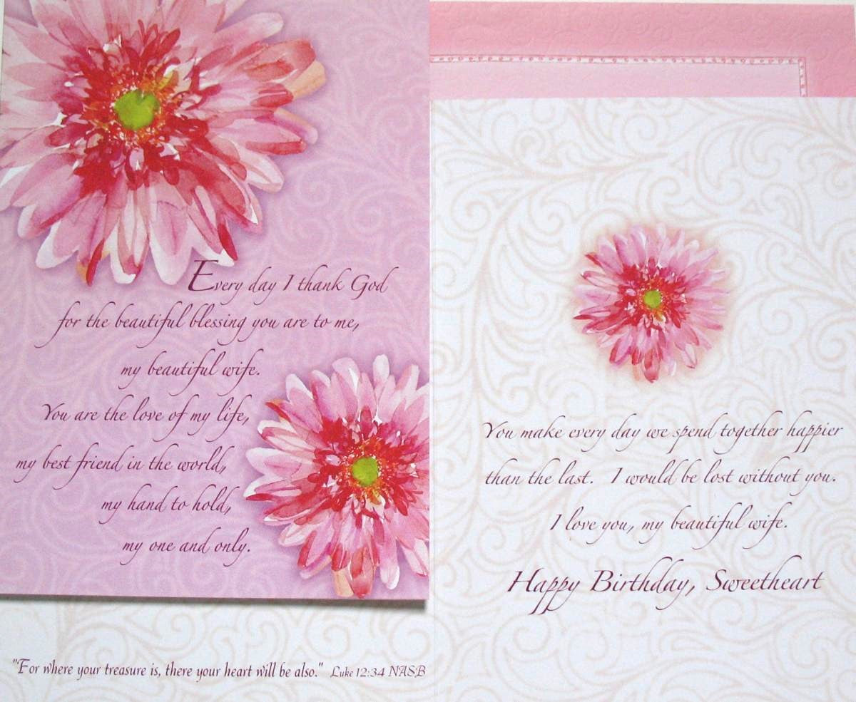 Wife Birthday Greeting Card by Legacy with Deluxe Envelope