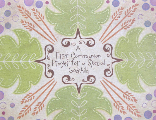 Godchild First Communion Greeting Card by snail's pace