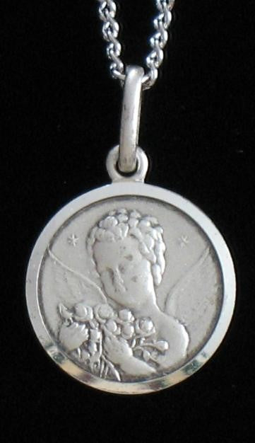 Angel - Sterling Silver Medal With Chain