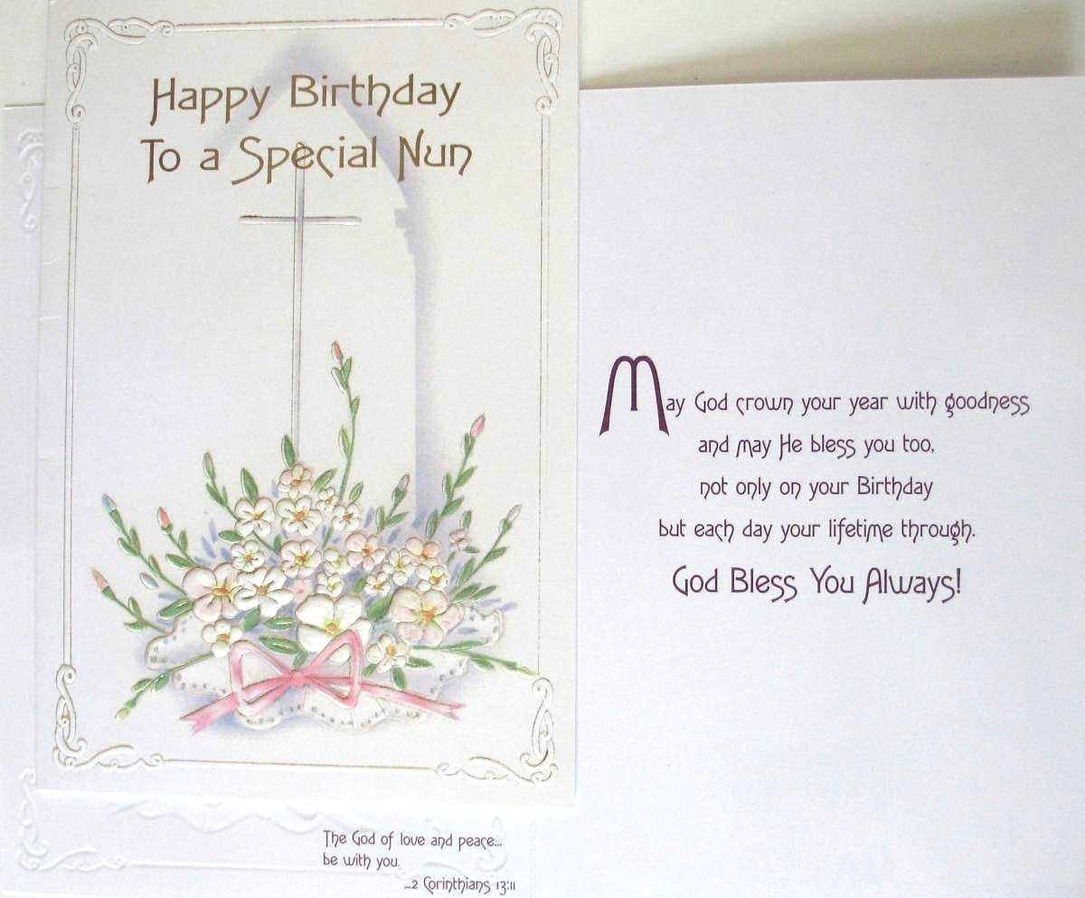 Nun Birthday Greeting Card