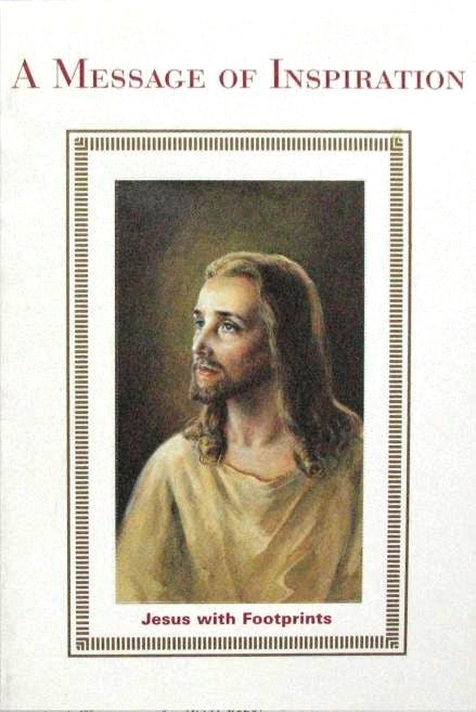 Encouragement Greeting Card - Jesus with Footprints