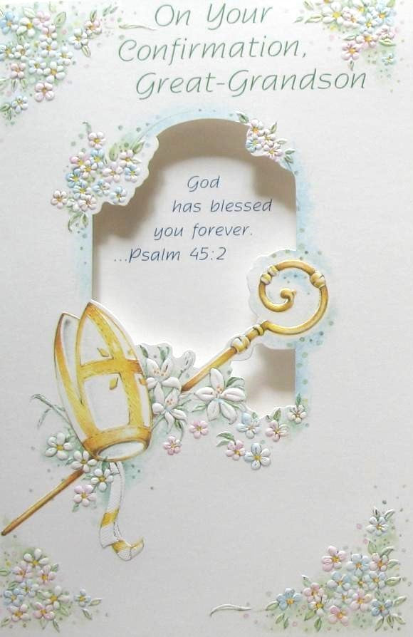 Great Grandson Confirmation Greeting Card