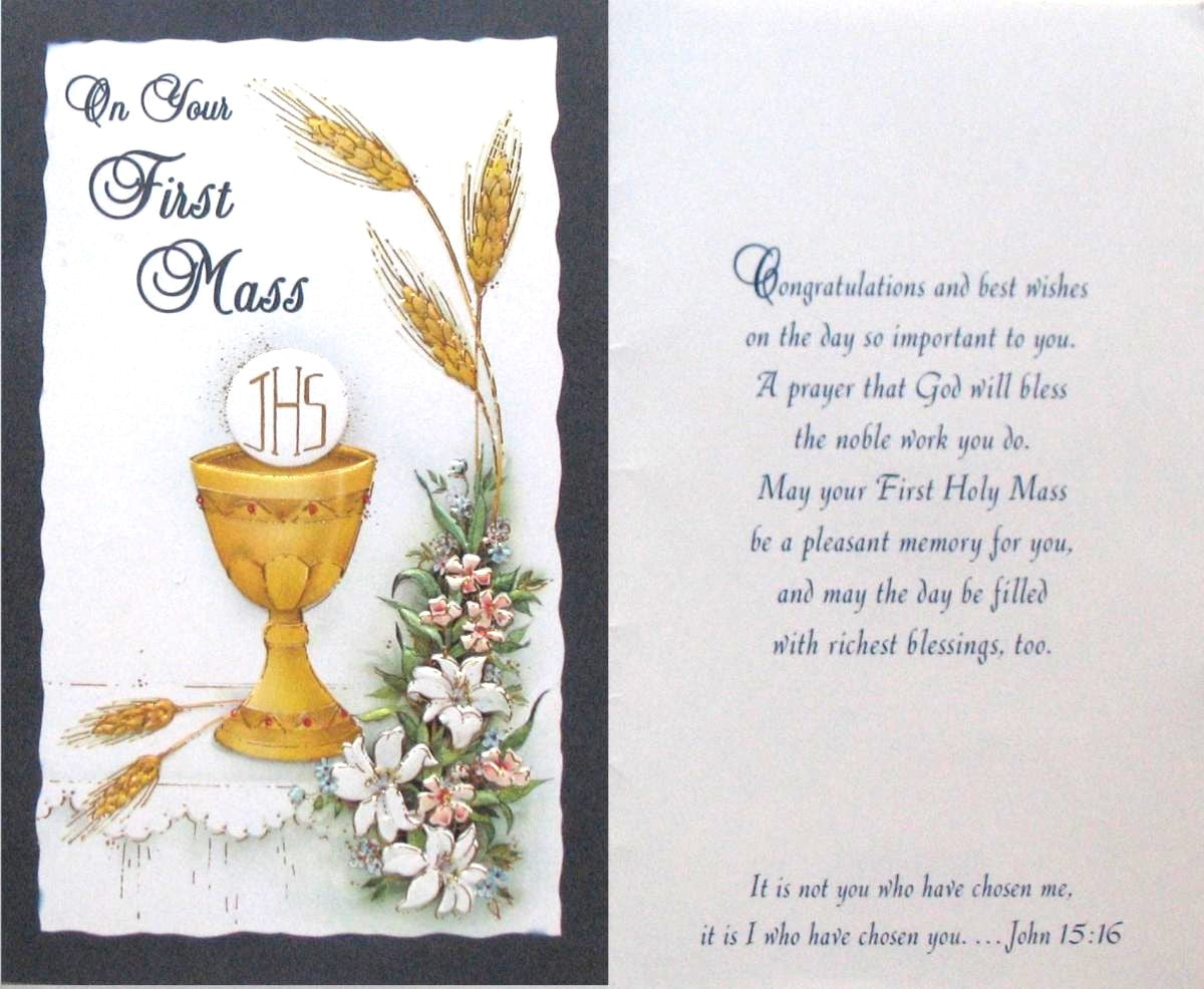 First Mass Greeting Card