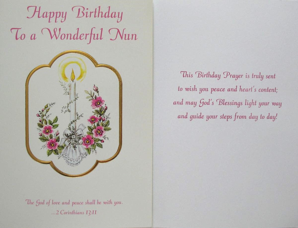 Nun Birthday Greeting Card