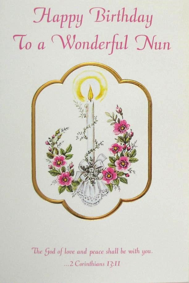 Nun Birthday Greeting Card