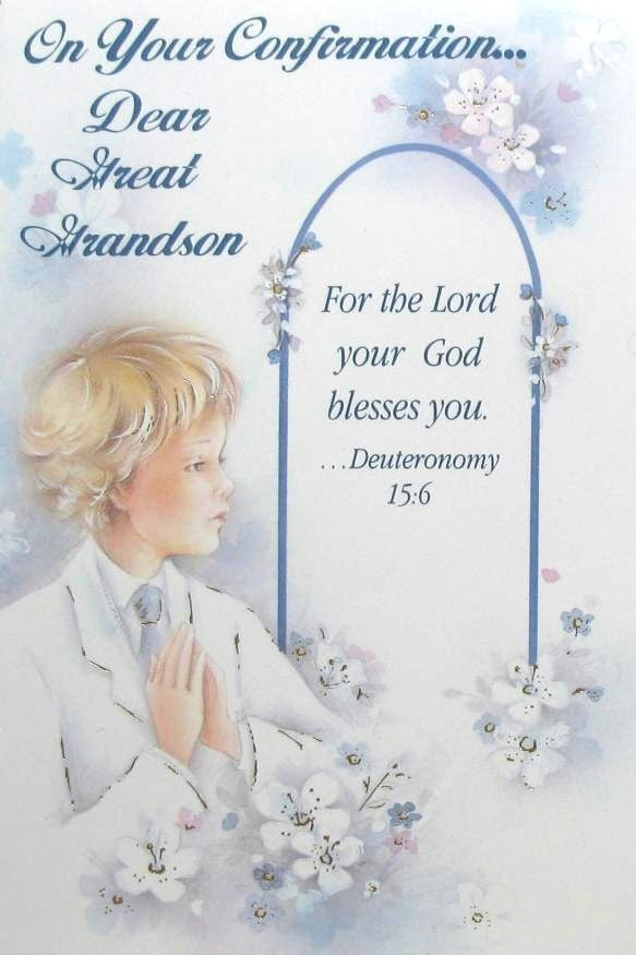 Great Grandson Confirmation Greeting Card