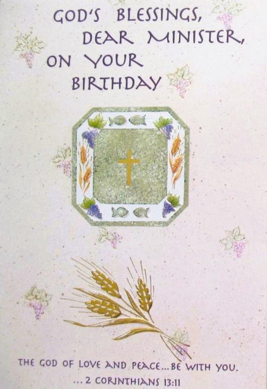 Minister Birthday Greeting Card