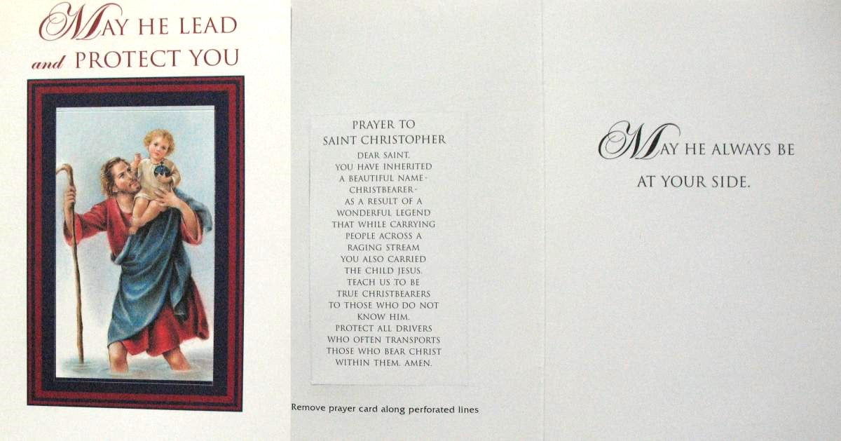 Encouragement Greeting Card - St. Christopher